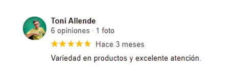 Opiniones en Google ⭐⭐⭐⭐⭐